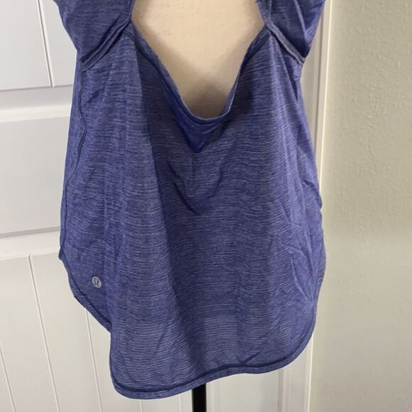 Lululemon Fast As Light Singlet Heathered Emperor Blue Size 10 - Picture 10 of 12